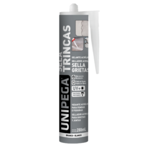 Sellador Acrilico Sella Grietas Blanco 280ml-unipega
