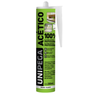 Silicona Acetica 100% Profesional Blanco 280ml-unipega